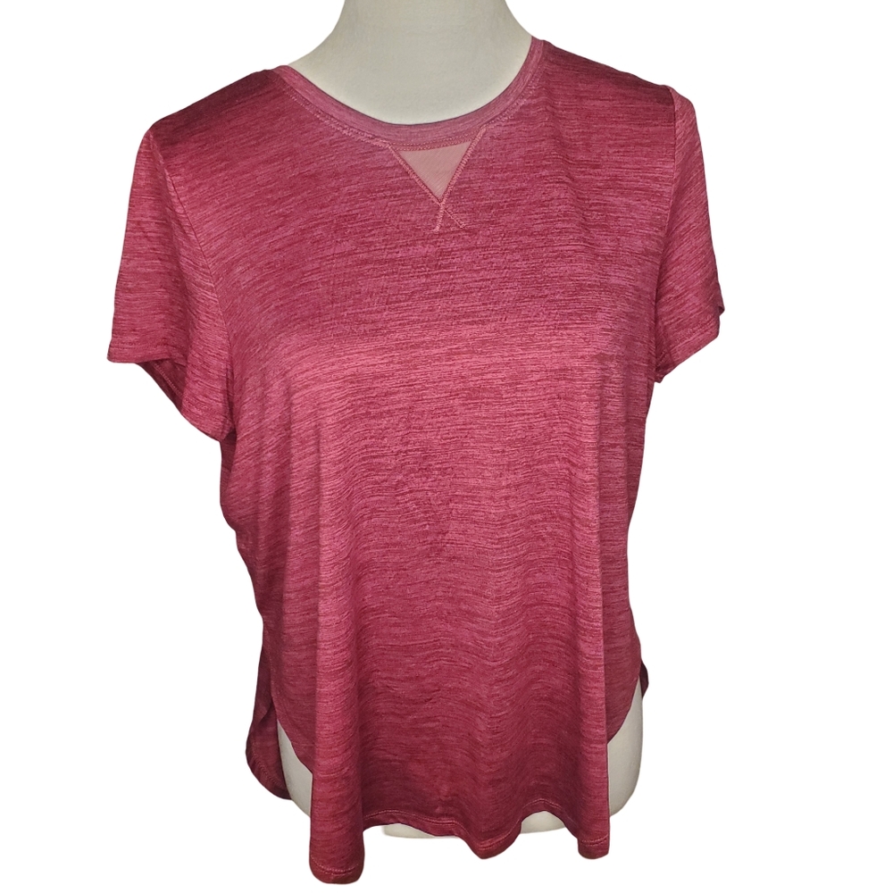🦋Danskin Now Cranberry Drimore Tulip Hem Althletic Top